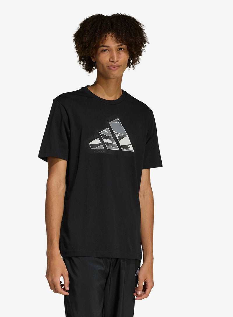 Adidas Camo Modern Logo Graphic T-Shirt - Image 1
