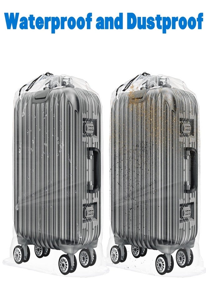 Fasmov 8 Pack 31x62 inches Extra Large Clear Drawstring Plastic Bags, Big Giant Storage Bags, Multi-Purpose Dust Covers Drawstring Plastic Bags for Luggage, Suitcase, Furniture, Reusable - Image 4