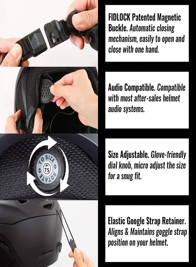 TurboSke Ski Helmet Snowboard Helmet - Active Ventilation Audio Compatible Snow Sports Luxury Helmet with ASTM Certified Safety for Men Women and Youth (S, Black) - Image 5