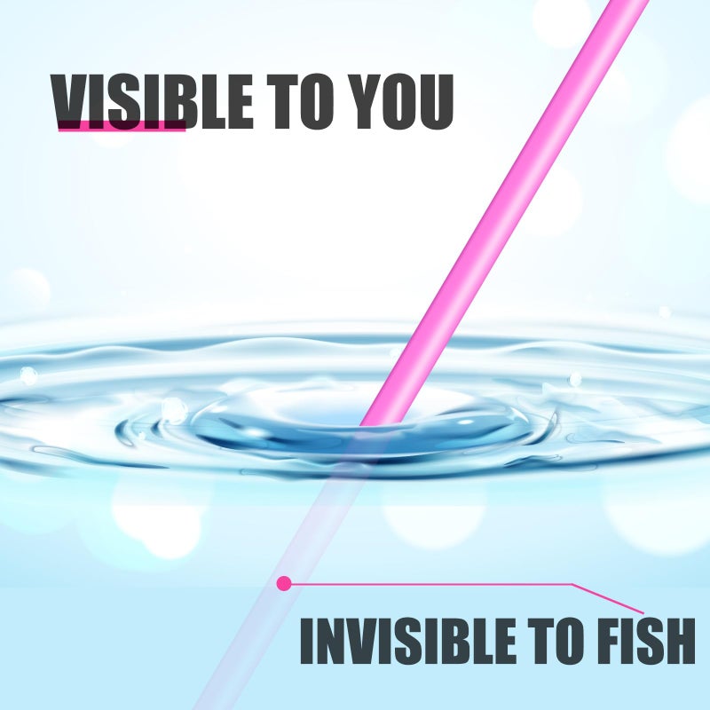 ANGRYFISH Pink PE Braided Fishing Line - High-Visibility to Anglers, Invisible to Fish - Ultra-Strong & Abrasion Resistant - Thinner Diameter for Longer Casts - Saltwater Freshwater Use(6LB/150Yds) - Image 3
