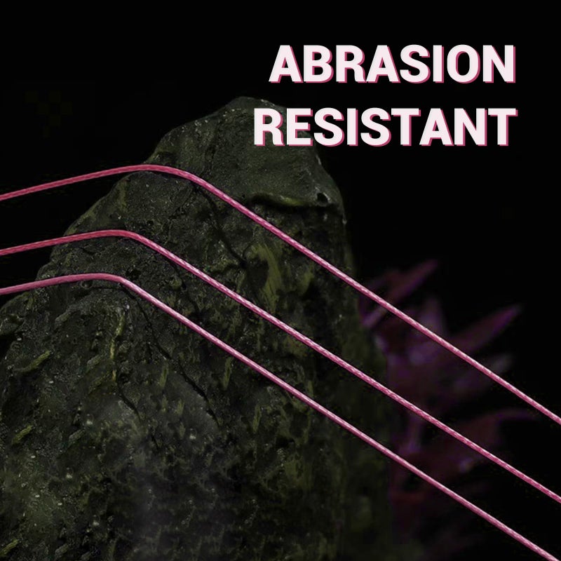 ANGRYFISH Pink PE Braided Fishing Line - High-Visibility to Anglers, Invisible to Fish - Ultra-Strong & Abrasion Resistant - Thinner Diameter for Longer Casts - Saltwater Freshwater Use(6LB/150Yds) - Image 4
