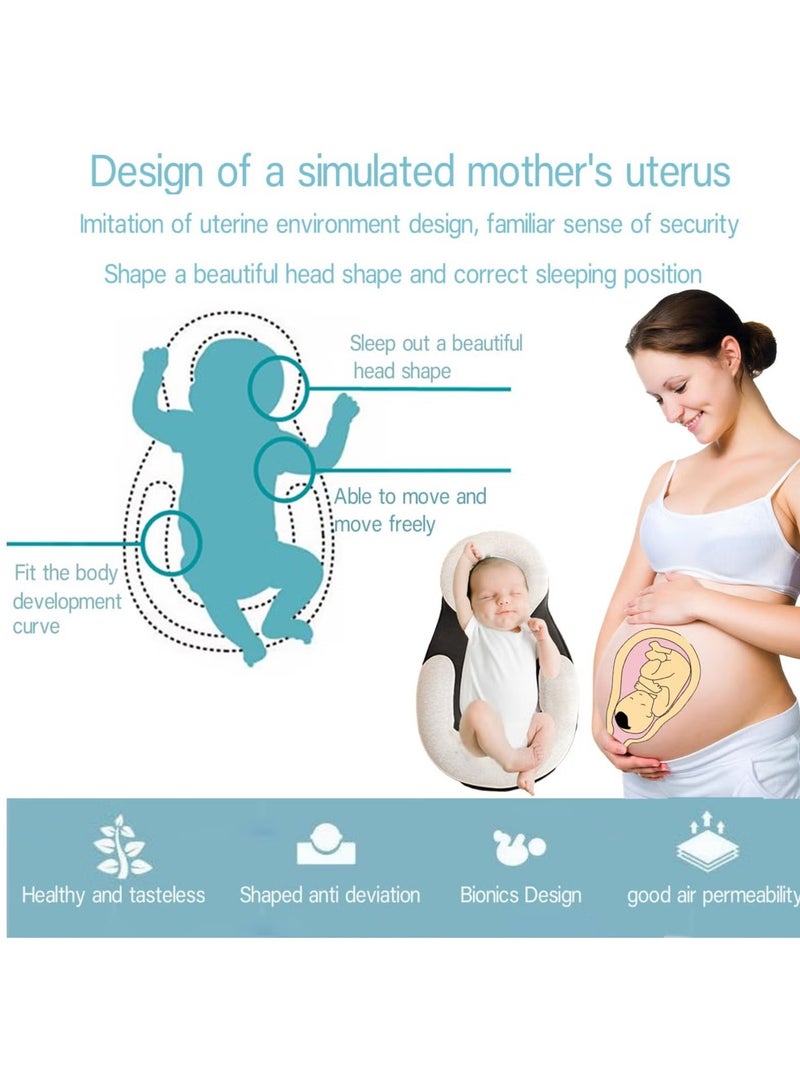 Baby Lounger Pillow, Baby Pillows for Sleeping for Newborn, Baby Snuggle Nest Sleeper Lounger for Newborn with Soft & Breathable Head Support Pillow for Newborn Prevent Flat Head  - Image 5