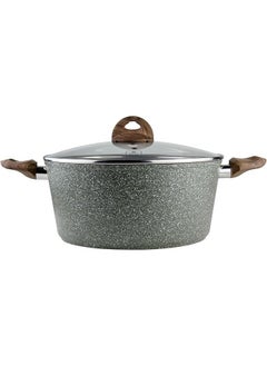 British Chef Marble Coated Casserole With Lid- 5 Layer Construction Nonstick Coating- 26 & 30 Centimeter  - Image 1