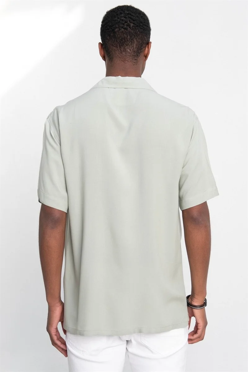 تودورس Relax Fit Short Sleeve Viscose Comfortable Fabric Open Collar Sports Shirt