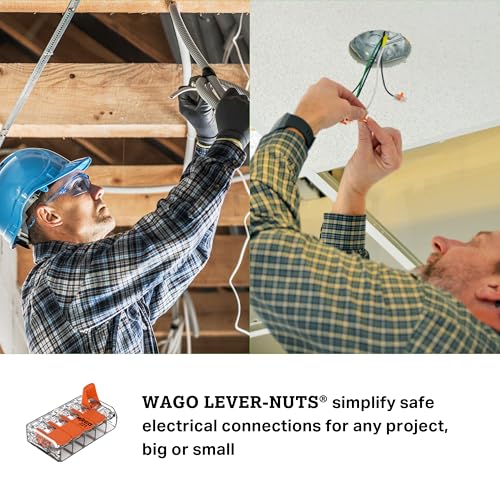 Wago 221-415 | موصل WAGO Lever-Nuts® للتوصيل | للموصلات الصلبة والمجعدة | 5 موصلات مع أذرع تشغيل | 24-12 AWG | هيكل شفاف | [علبة تحتوي على 25 قطعة] - Image 3