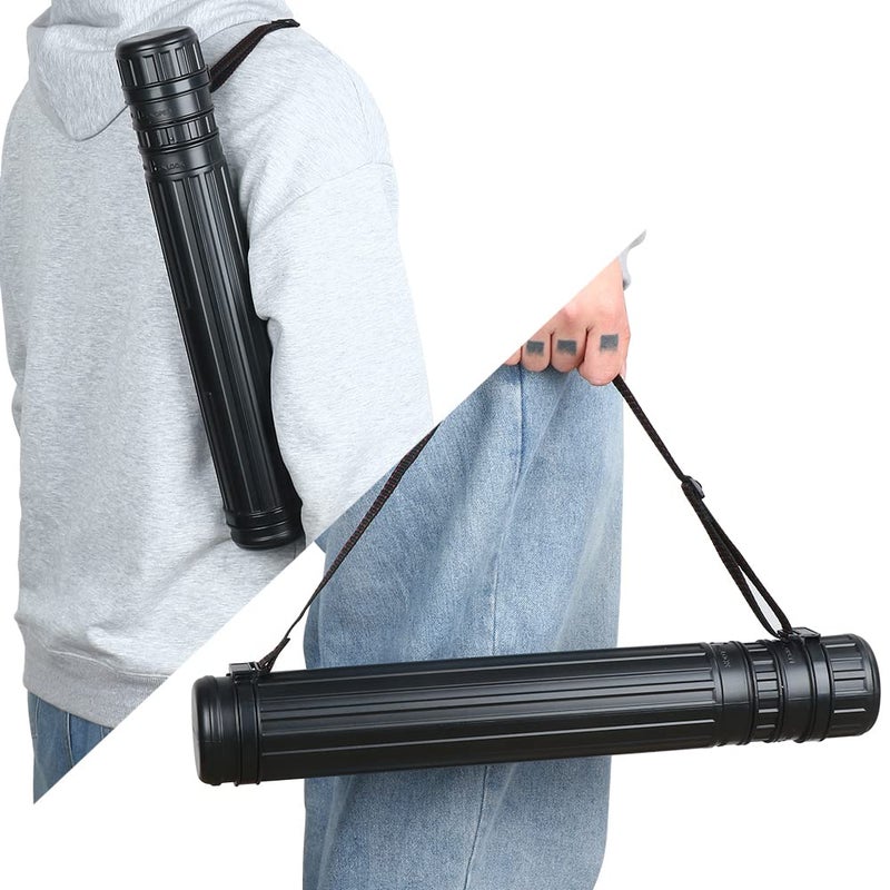 TRANSON Small Poster Tube Storage 17â€œ to 27â€ Extendable for Documents Blueprints Artworks Scrolls - Image 4