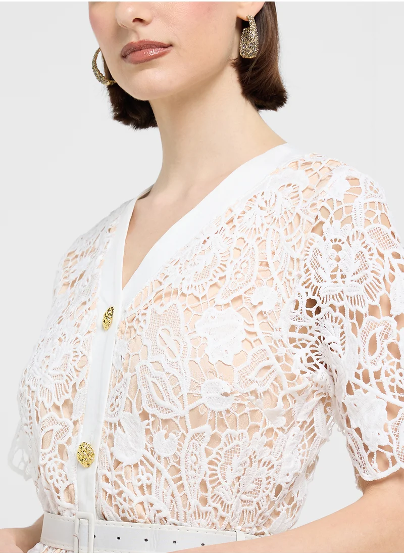 ELLA Lace Shirt Dress