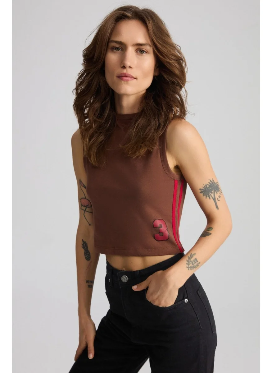 جريميلانج Yeslin Cotton Women's Brown T-Shirt