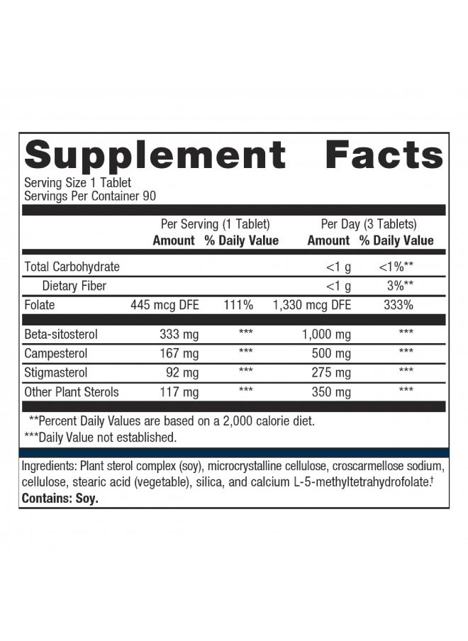 Metagenics Metagenics Meta-Sitosterol 2.0 - for Cholesterol Already in a Normal Range* - Plant Sterol Complex - with Folate - Dietary Supplement - Gluten-Free - Vegetarian - 90 Tablets  - Image 2