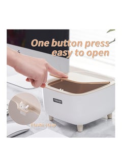 Generic Mini Desk Trash Can, Tiny Desktop Garbage Can with Lid, Plastic Mini Waste Basket Countertop Trash Can for Office, Desktop, Bathroom Vanity and Coffee Bar, 0.5 Gallon  - Image 2