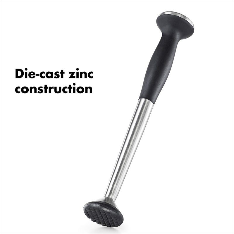 OXO OXO SteeL Muddler with Non-Scratch Nylon Head and Soft Non-Slip Grip, Silver, 9-Inch  - Image 3