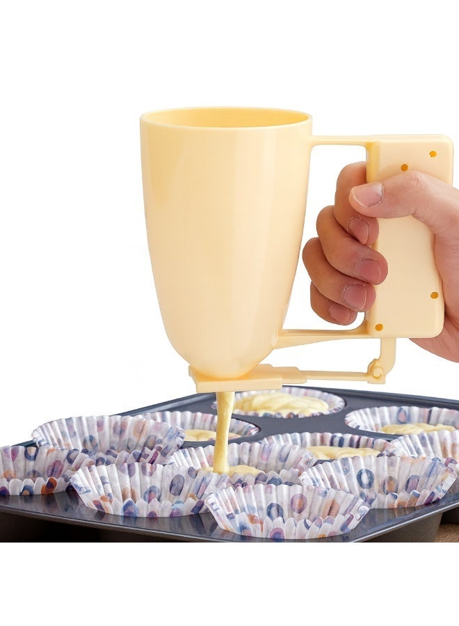 جهاز صنع اللقيمات - كوب توزيع العجين للقيمات، الفطائر، الدونات، الوافل، خليط الكيك - أداة مطبخ سهلة الاستخدام، متينة وعالية الجودة - Image 1