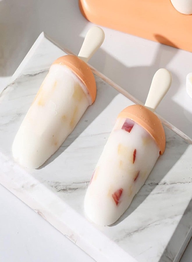 LISHER Ice Candy Maker Kulfi Mould Set Plastic Popsicle Tray with Stick Holder, Reusable Ice Cream & Juice Pops Mold for Kids DIY Frozen Treats, Easy Release (8 Cavities) - Image 3