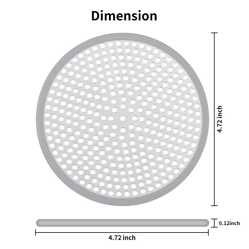 Ohtomber Shower Drain Hair Catcher - 2PCS 4.72â€ Shower Stall Sink Drain Cover Strainer, Stainless Steel Bathtub Hair Filter Trap Stopper, Bathroom Floor Screen Protector with Silicone Rim - Image 2