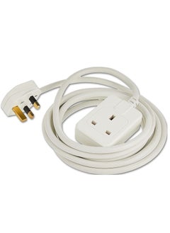 Brennenstuhl Brennenstuhl 2m Extension cable for indoor use perfect for home and office with 13A BS plug, White  - Image 2