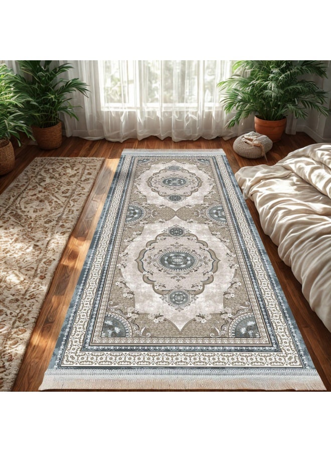 SMART HOME Long, padded, and soft hallway rug 300x100 cm – Bedroom and hallway rug – Modern geometric pattern floor rug – Luxurious entryway and corridor rug – Comfortable everyday home rug - Image 3