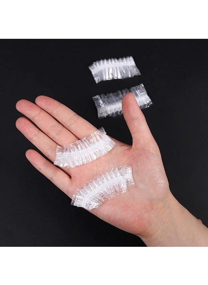 200pcs Disposable Ear Protectors Waterproof Ear Covers Plastic Shower Ear Protector Caps for Bathing Accessories Ear Cover Caps for Hair Dye Spa Salon, One Size