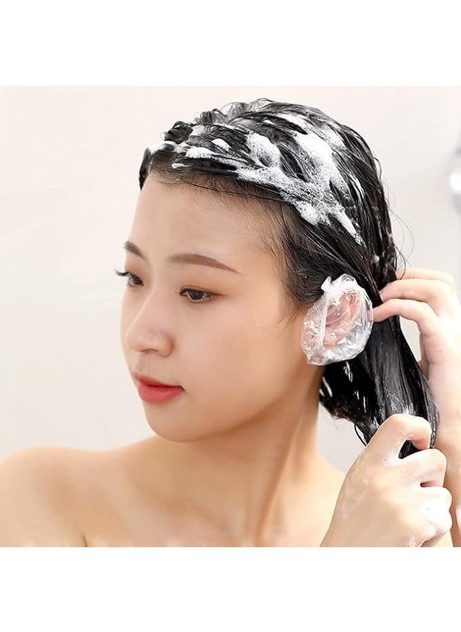 200pcs Disposable Ear Protectors Waterproof Ear Covers Plastic Shower Ear Protector Caps for Bathing Accessories Ear Cover Caps for Hair Dye Spa Salon, One Size