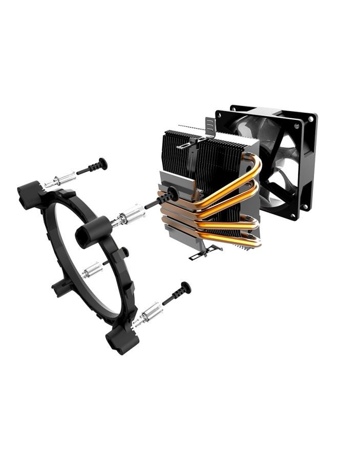 Loquat LED CPU Cooling Fan 9x9x2.5cm Black/Blue/Silver  - Image 3