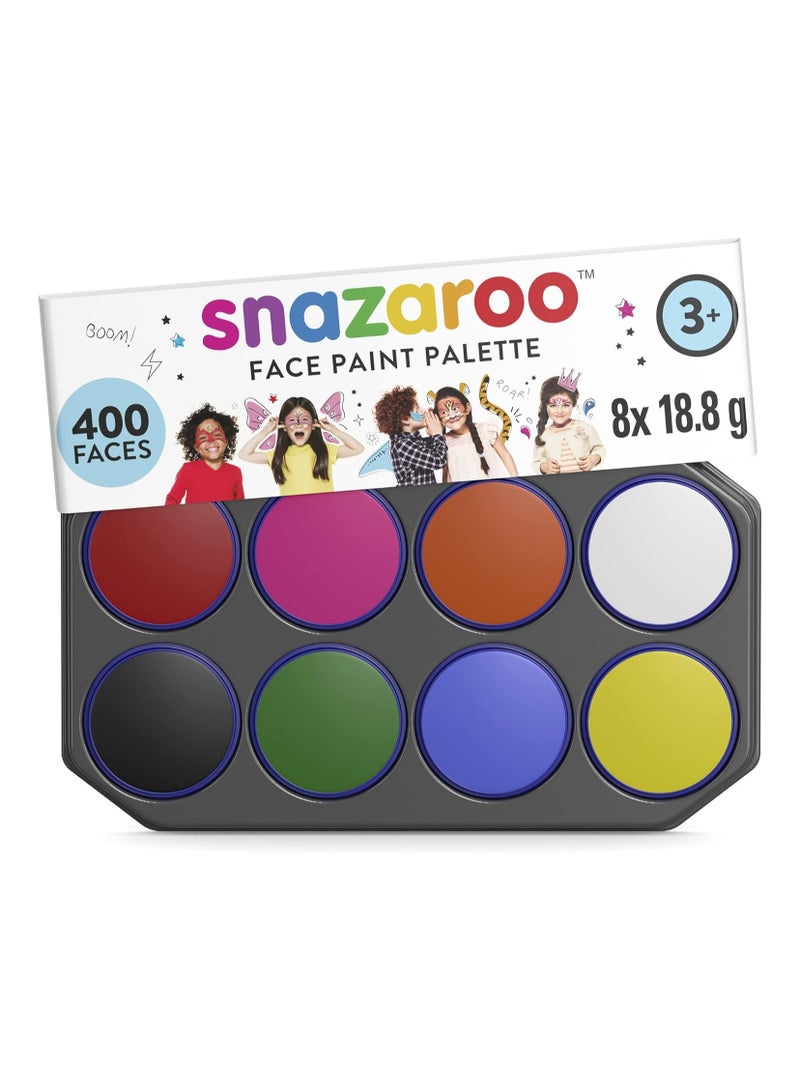 Snazaroo طقم لوحة طلاء الوجه سنزارو، 5.31 أونصة سائلة (عبوة من 8)، 8 ألوان، 4