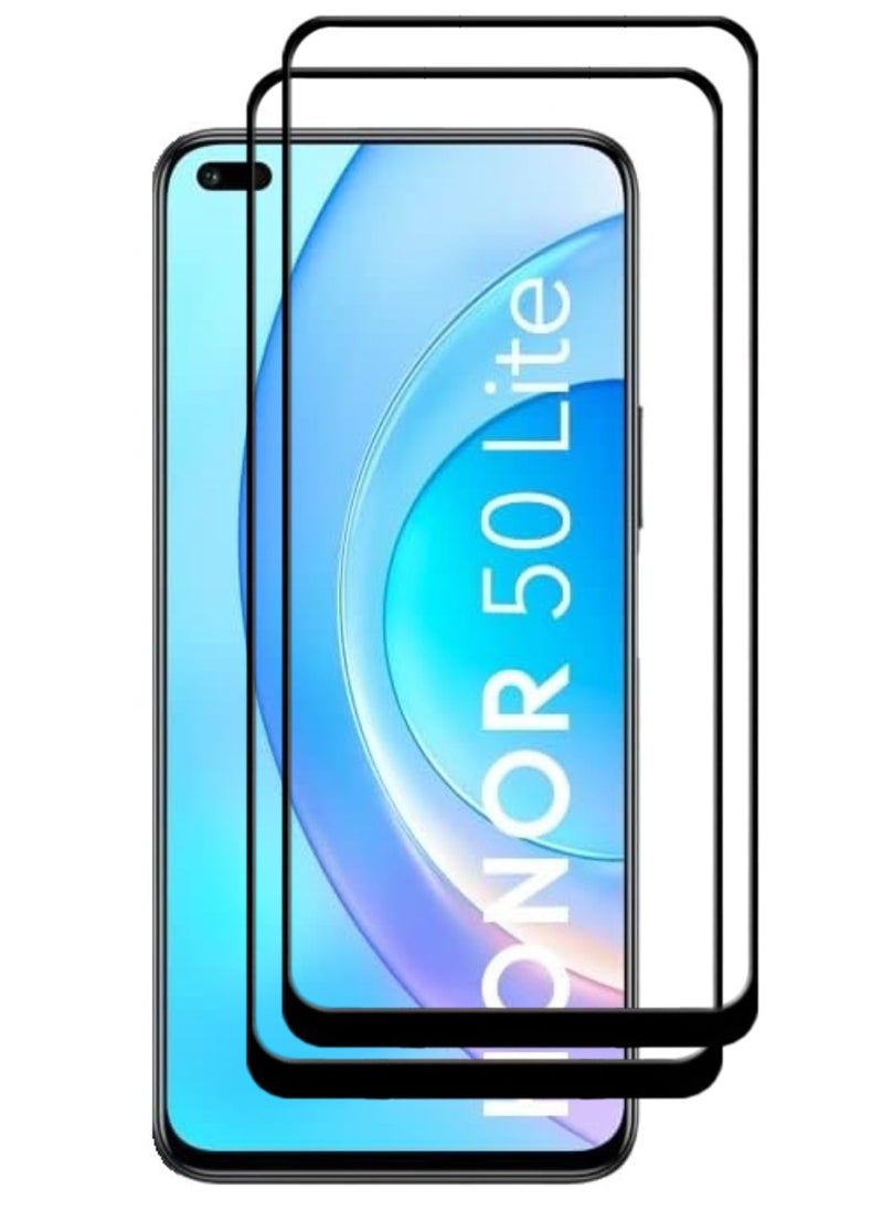 ACLIX 2 Pieces Antistatic ESD Dustproof Premium Quality High Definition Tempered Glass Screen Protector Designed For Honor 50 Lite - Image 1