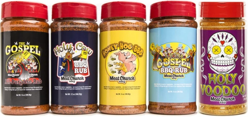 Meat Church Fab 5 Gift Box - Top 5 BBQ Rubs for Grilling, Smoking, and Roasting - Image 1