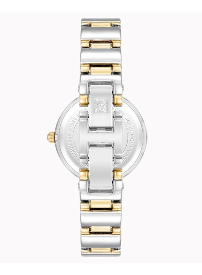 ANNE KLEIN ساعة أن كلاين للنساء بقرص ماسي حقيقي وسوار - Image 5