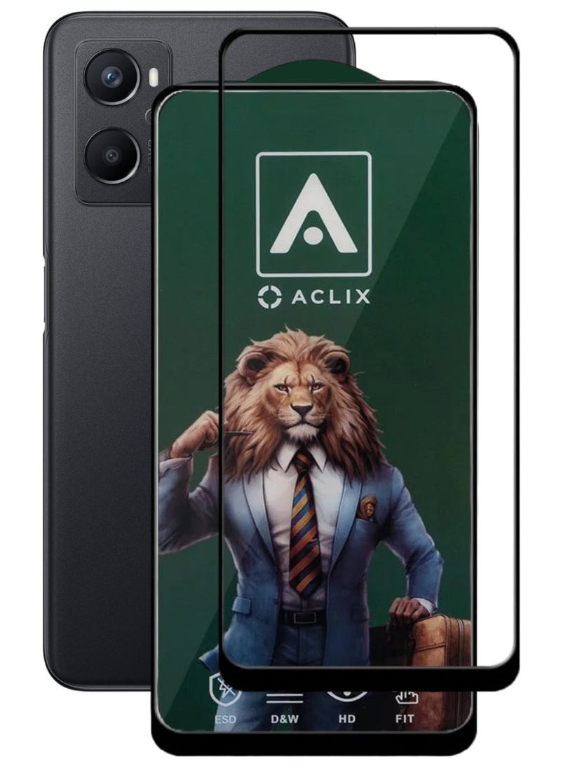 ACLIX Antistatic ESD Dustproof Premium Quality High Definition Tempered Glass Screen Protector Designed For Oppo A96 - Image 1