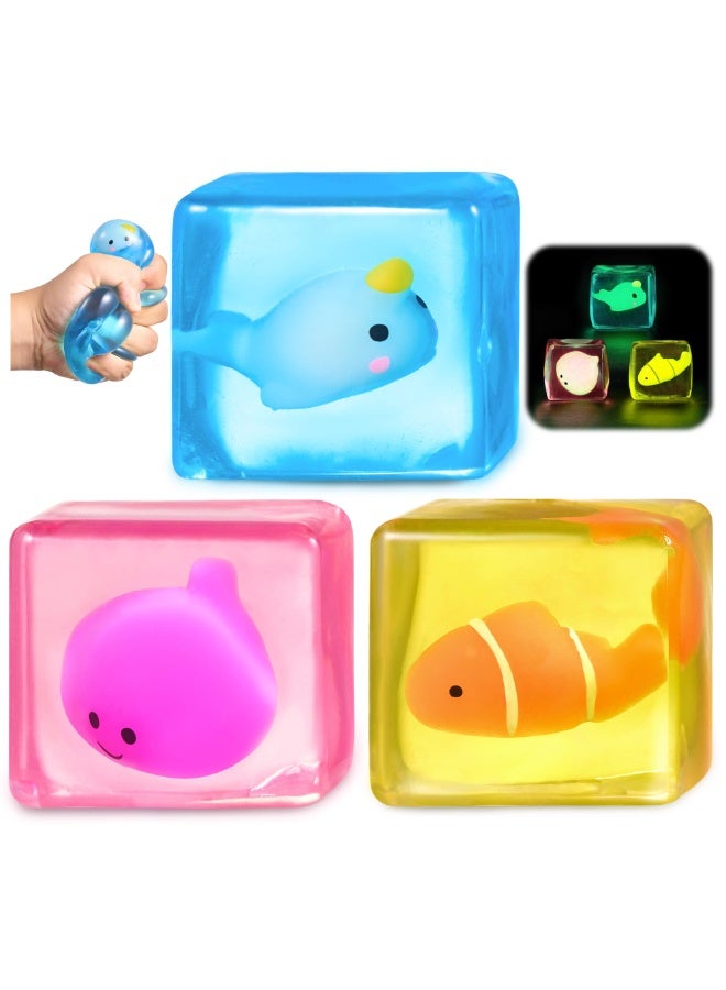 Stress Cube Fidget Toys Adults - Sensory Toys for Kids with Autism Stress Balls for Adults Squishy Toys for Anxiety Squeeze Fidgets for Teens Stress Relief Gifts Easter Basket Stuffers - Image 1