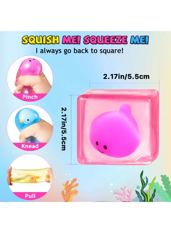 Stress Cube Fidget Toys Adults - Sensory Toys for Kids with Autism Stress Balls for Adults Squishy Toys for Anxiety Squeeze Fidgets for Teens Stress Relief Gifts Easter Basket Stuffers - Image 2