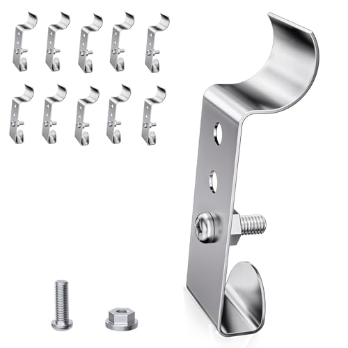Amuille 10 Pack Vinyl Siding Clips, Vinyl Siding Screws Hooks for Hanging Outdoor Decors, No-Hole Siding Hanger Camera Mount Hook for Blink, Ring, Arlo, Doorbell, Plaques - Image 1