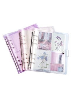 KASTWAVE 3 Pcs portable photo card holder books, 600 bags of photo storage, 3 inches of photos, 6 rings of shiny transparent photo cards, flip charts, photo albums, postcard storage  - Image 1