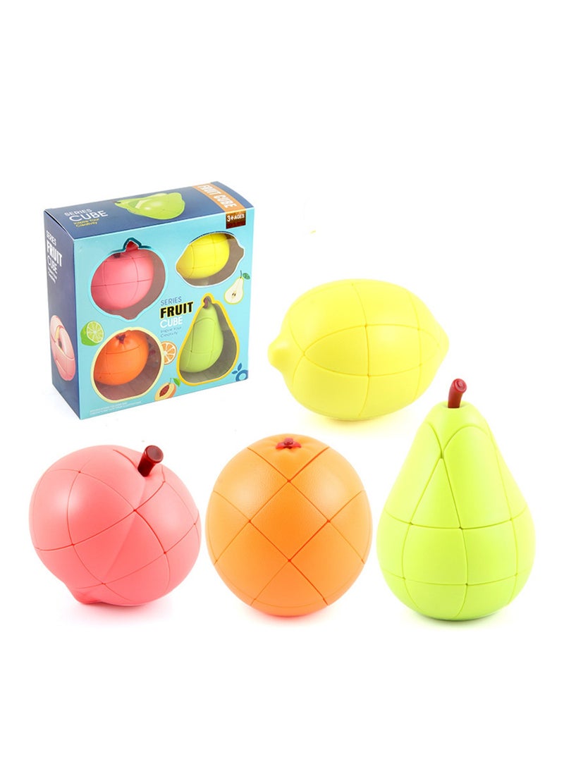 4-Pack Fruit Cube New Product Strange Decompression Fruit Series Twist The Cube Flip The Cube - Image 1