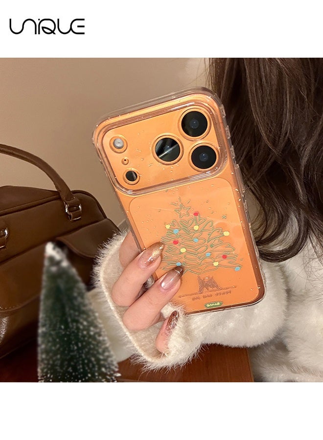 يونيك متوافق مع غطاء iPhone 17 Pro - غطاء هاتف برسمة قلب على شكل شجرة مرسوم باليد - غطاء شفاف للهاتف - للنساء والفتيات من مطاط TPU الناعم مقاوم للخدوش والصدمات وواقٍ كامل للكاميرا - Image 4