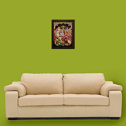 Indianara Religious Paintings Painting -Synthetic Wood, 27x30.5x1cm, Multicolour (GBN) - Image 3