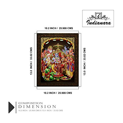 Indianara Religious Paintings Painting -Synthetic Wood, 27x30.5x1cm, Multicolour (GBN) - Image 2