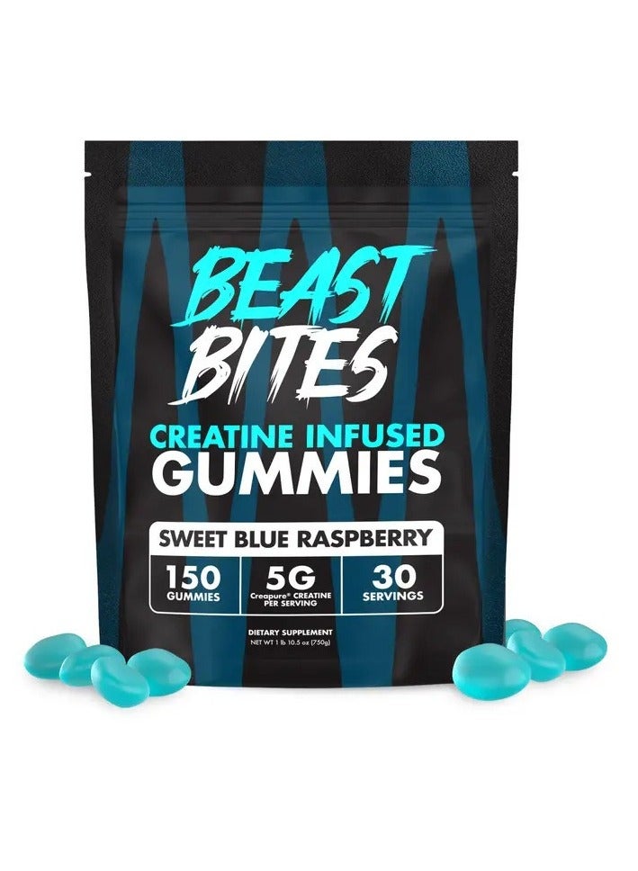 BEAST Creatine Monohydrate Gummies for Men & Women, 150 CT Chewable Creatine Gummies for Muscle Support, Energy Boost, 5g of Creatine Monohydrate per Serving - Sugar Free, Vegan - Image 1