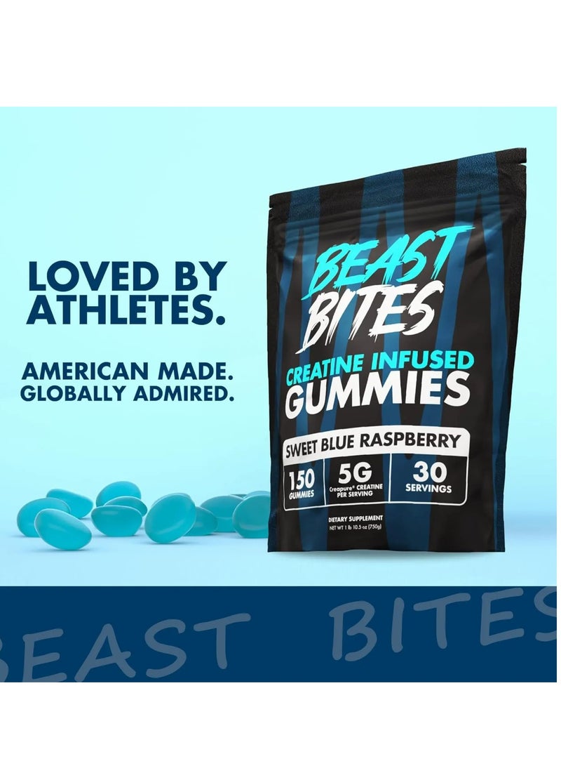 BEAST Creatine Monohydrate Gummies for Men & Women, 150 CT Chewable Creatine Gummies for Muscle Support, Energy Boost, 5g of Creatine Monohydrate per Serving - Sugar Free, Vegan - Image 4