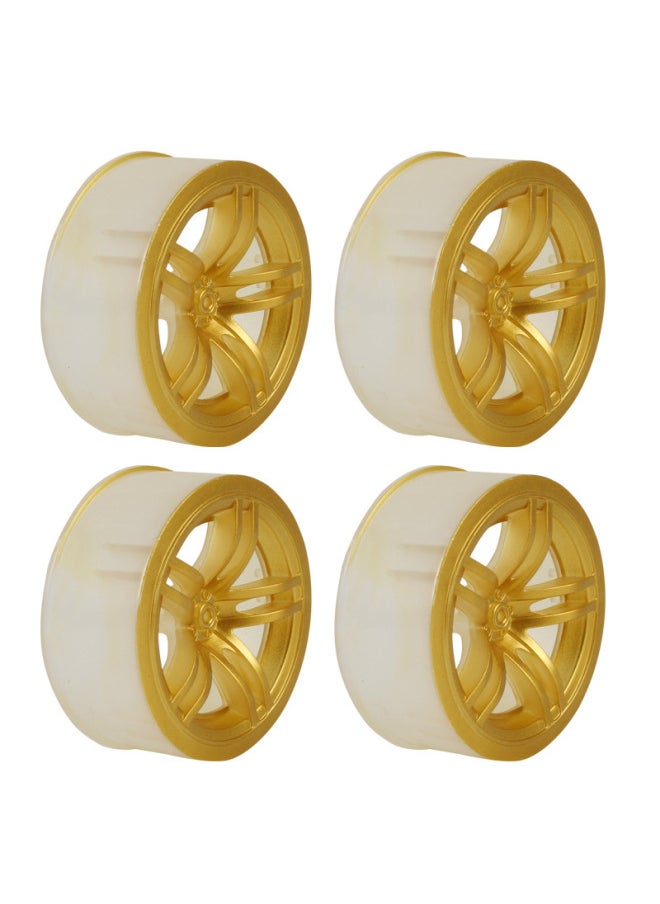 110 Scale High-speed Remote Control Car Toy Accessories Battery Wheels Tires Rc Drift Car Parts-Color:Golden Wheel Hub  - Image 1