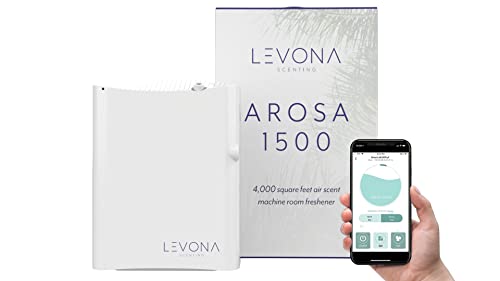 Levona Scent Waterless Diffuser - Essential Oil Aroma Smart Plug-in, Portable Machine for Whole House & Large Spaces, LCD, HVAC, With Cleaning Cloth, Covers 4000 sqft - Arosa 1500 (Scent Not Included) - Image 1