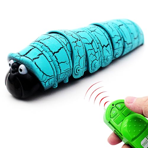 Tipmant RC Bug Remote Control Worm Realistic Caterpillar Inchworm Electronic Animal Toys Fake Insect Car Vehicle Kids Birthday Gifts Blue - Image 1