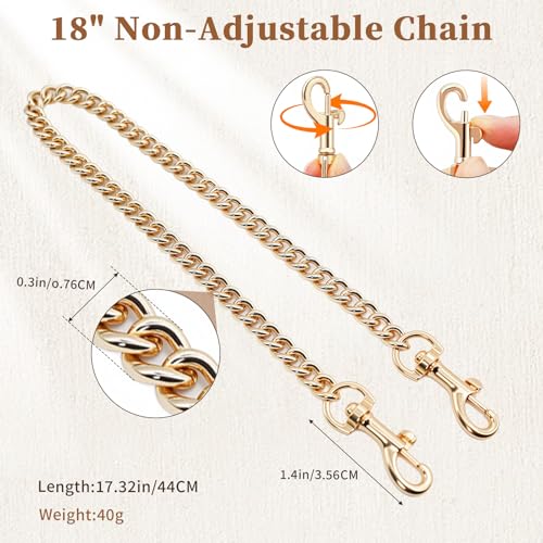 Dukrouk Chain Strap Compatible with Louis Vuitton Purse,18"(45CM),Metal Gold Chain,Bag Accessories Charm Decoration - Image 2
