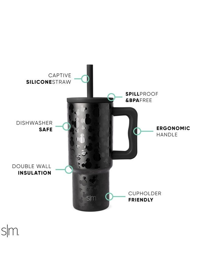 Simple Modern Simple Modern Disney Kids 24 oz Tumbler with Handle and Silicone Straw Lid | Spill Proof and Leak Resistant | Reusable Stainless Steel Bottle | Gift Kids Boys Girls | Trek Collection | Iconic Mickey - Image 2