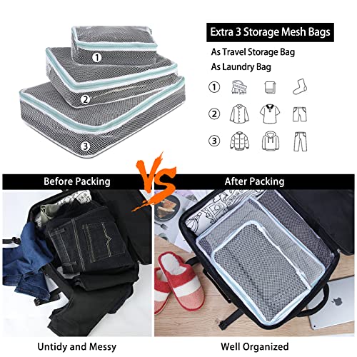 Lubardy Travel Backpack for Men Women 17 Inch Flight Approved Carry on Backpack Waterproof Large 40L Luggage Daypack Business College Weekender Overnight Laptop Backpack with 3 Packing Cubes, Black - Image 2