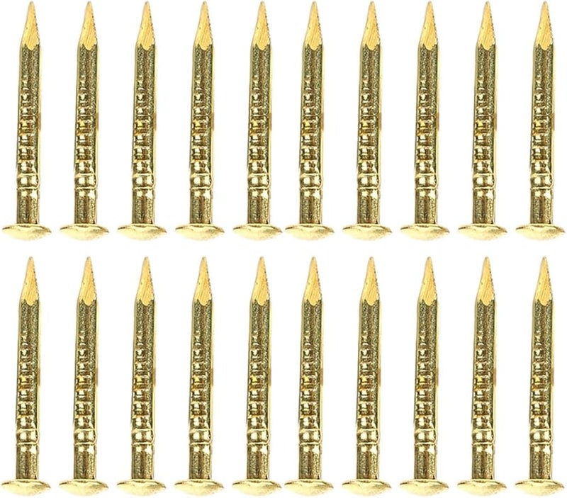 Keenso مسامير رأس مستديرة متينة من النحاس بطول 15 مم، ملحقات أجهزة مفصلات الأثاث، 100 قطعة لمشاريع DIY - Image 4