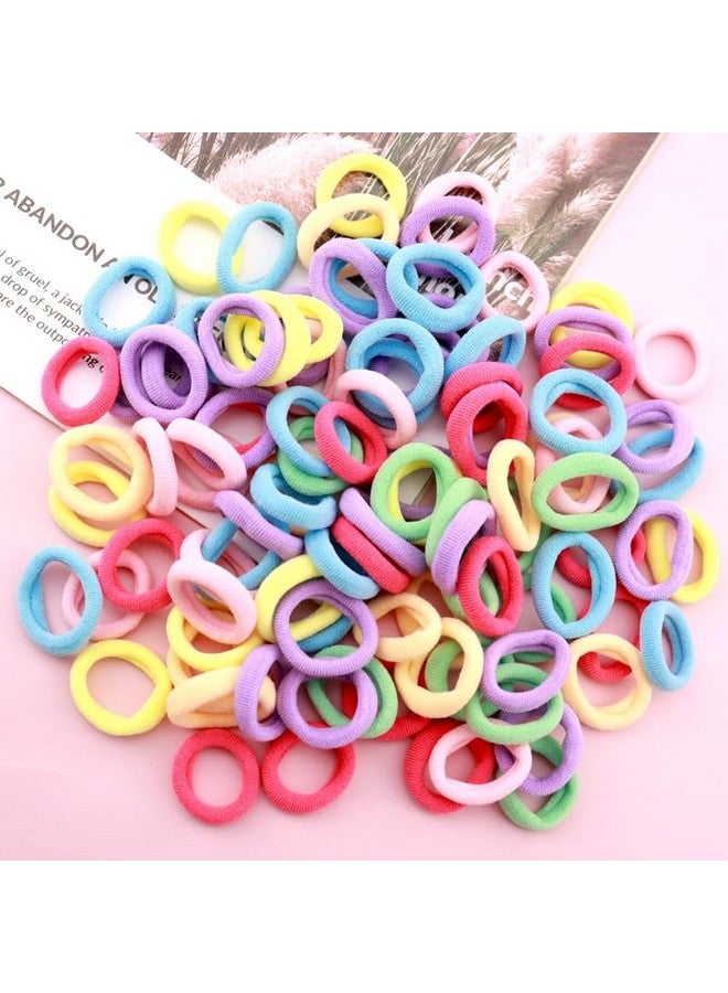 Samyak 100 Pcs Soft Hair Rubber Bands Hair Ties Ponytail Holders For Kids Babies Girls - Image 1