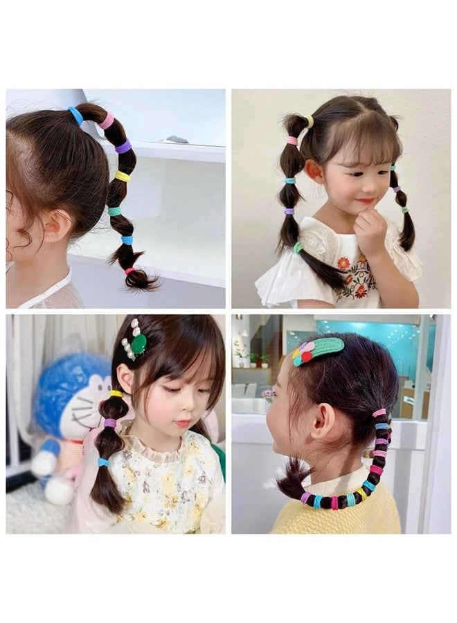 Samyak 100 Pcs Soft Hair Rubber Bands Hair Ties Ponytail Holders For Kids Babies Girls - Image 3