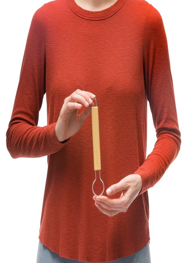 Redecker Silicone Dish Brush Handle, Without Brush Head, Stainless Steel Frame, Fits All Redecker Replacement Heads, 8-1/2-Inches Long, Sand - Image 3