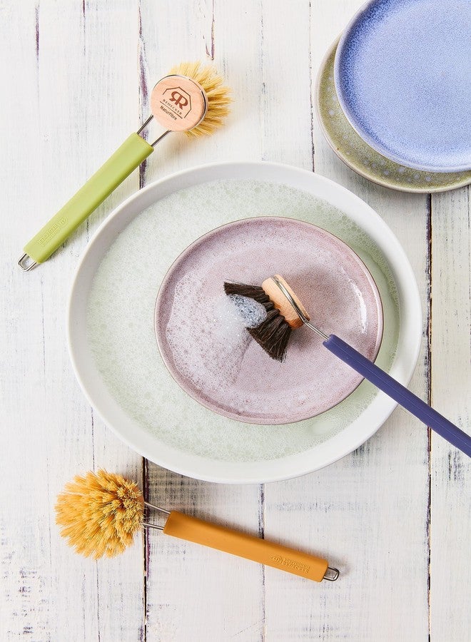 Redecker Silicone Dish Brush Handle, Without Brush Head, Stainless Steel Frame, Fits All Redecker Replacement Heads, 8-1/2-Inches Long, Sand - Image 4