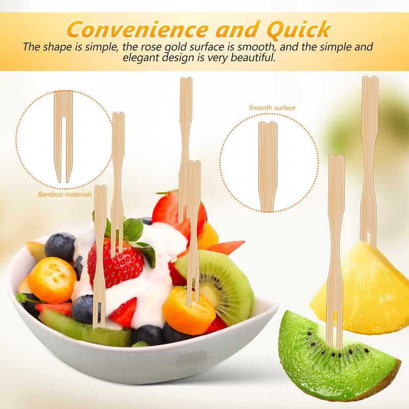 Disposable Two Tooth Dessert Forks 500 Pieces 9cm Eco Friendly Party Tableware - Image 4